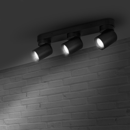 Kinkiet sufitowy potrójny Spot GU10 czarny