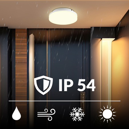 Plafon sufitowy LED okrągły biały 3 barwy światła 22cm IP54