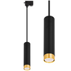 Reflektor szynowy czarny złoty GU10 lampa wisząca 1,5m na szynoprzewód