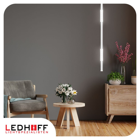 Oświetlenie szynowe magnetyczne 2x SZYNA 1m + 5x lampa LED łącznik PIONOWY