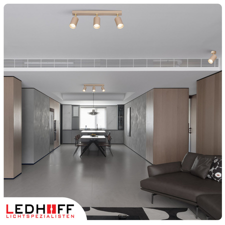 Lampa sufitowa Kinkiet potrójny GU10 beżowy kaszmirowy LUMIO