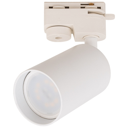 Zestaw oświetlenie szynowe 2m + 1m 5x lampa GU10 listwa BIAŁA Szynoprzewód