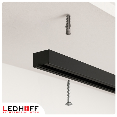 Oświetlenie szynowe czarne 5x lampa GU10 + szyna 2m