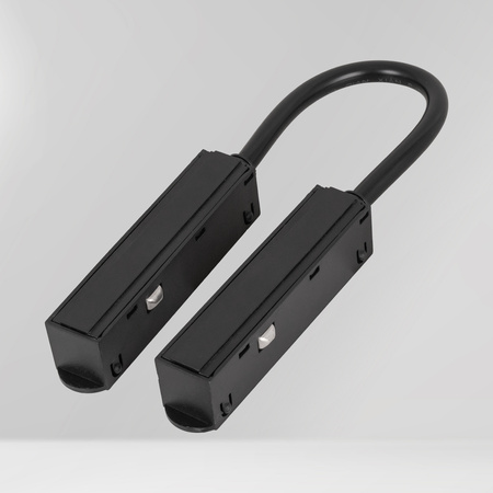 Łącznik poziomy do szyny magnetycznej M20 złączka zasilająca kątowa czarna