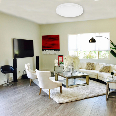 Plafon sufitowy LED biały 60cm - wysoka wydajność świetlna 100lm/W