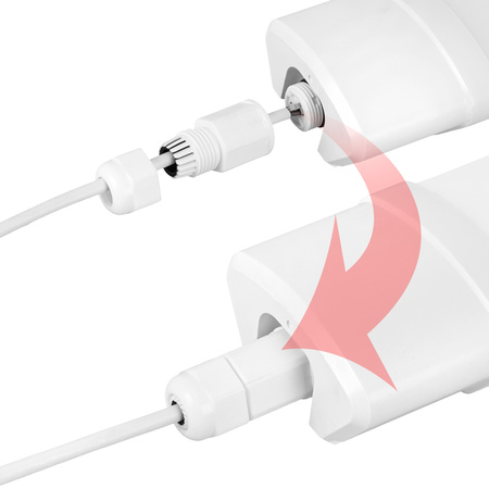 Oprawa hermetyczna LED 60cm 20W zimne światło