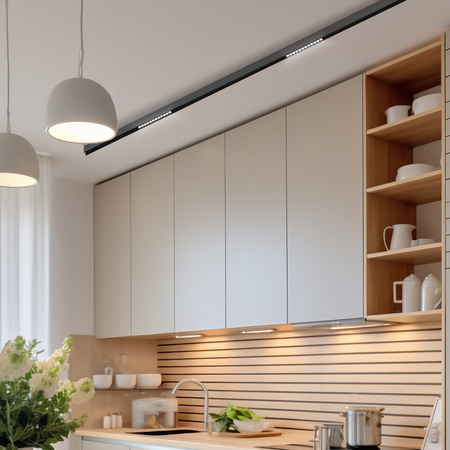 ZESTAW M20 LED 2x Lampa punktowa 12W + 3x lampa punktowa 18W 3 BARWY ŚWIATŁA + 2x szyna magnetyczna 1m + łącznik