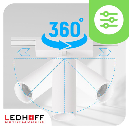 Oświetlenie szynowe magnetyczne ZESTAW listwa 1m + 3x reflektor LED