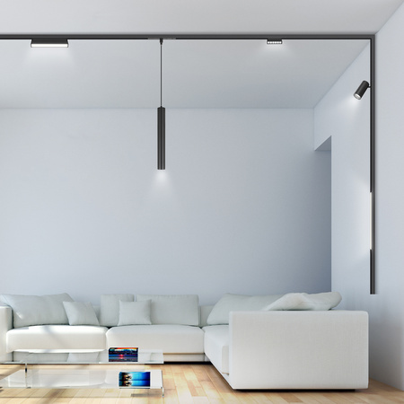 Szyna oświetleniowa LED natynkowa szynoprzewód magnetyczny 2m CZARNA 200cm M20