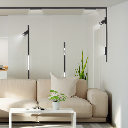 Oświetlenie szynowe magnetyczne ZESTAW listwa 1m + 3x lampa LED