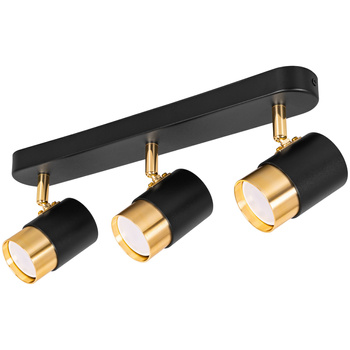 Kinkiet sufitowy potrójny SPOT GU10 czarny złoty