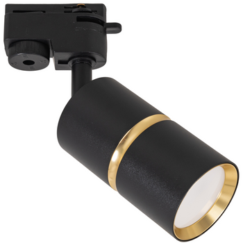 Reflektor szynowy czarny złoty GU10 lampa na szynoprzewód