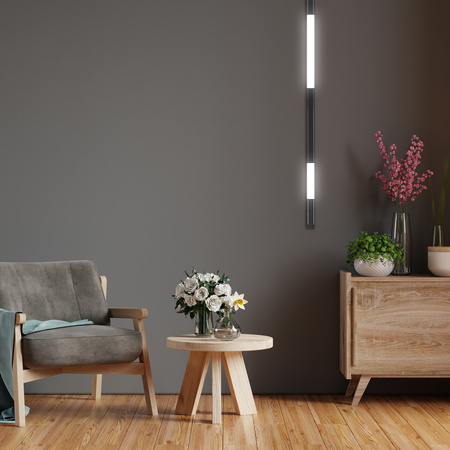 Lampa liniowa LED reflektor do szyny magnetycznej 6W CZARNA 4000K oprawa