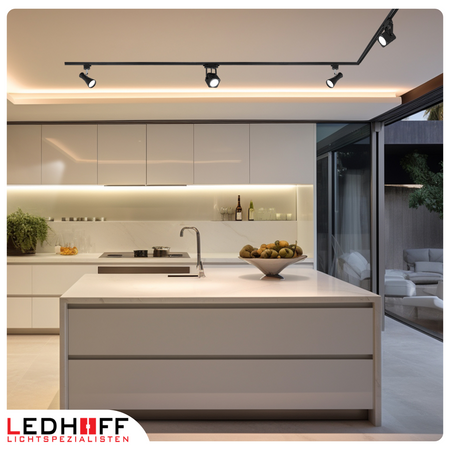 Reflektor szynowy czarny GU10 lampa na szynoprzewód