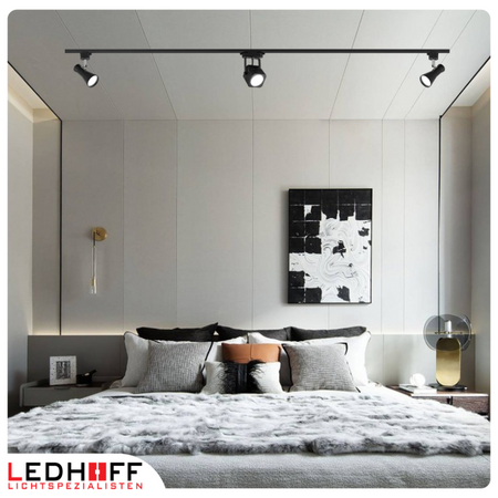 Reflektor szynowy czarny GU10 lampa na szynoprzewód