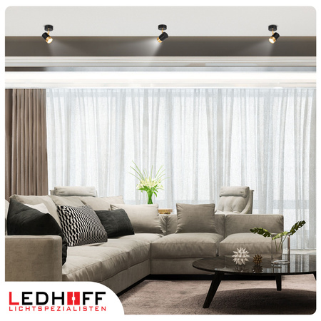 Kinkiet sufitowy pojedynczy SPOT GU10 czarny złoty