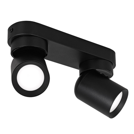 Kinkiet sufitowy podwójny Spot GU10 czarny