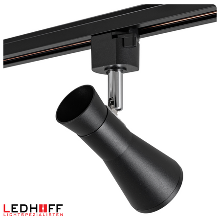 Oświetlenie szynowe czarne reflektor GU10 x5 szyna 3m