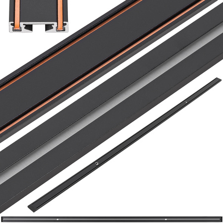 Oświetlenie szynowe magnetyczne ZESTAW listwa 1m + 3x reflektor LED