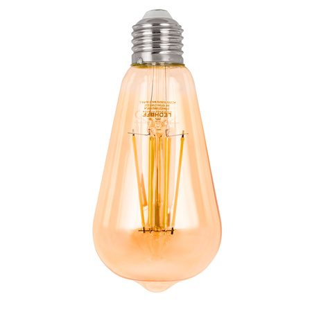 Żarówka LED E27 filamentowa ozdobna 8W mocne ciepłe światło 1070lm 2700K