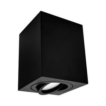 Oprawa sufitowa natynkowa kwadratowa Tuba GU10 czarna