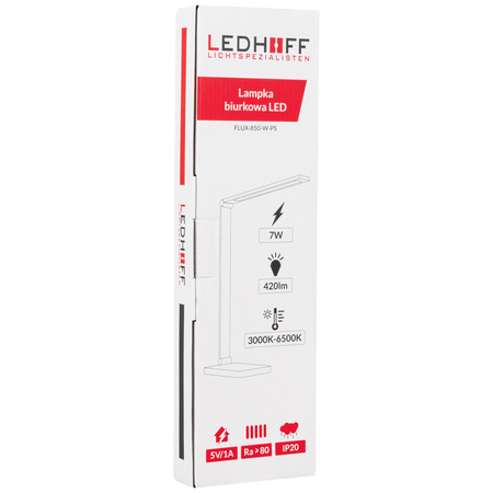 Lampka biurkowa LED biała 7W