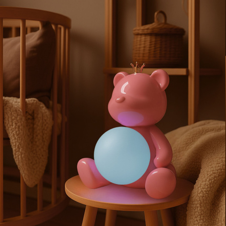 Lampka nocna LED dla dzieci MIŚ wielokolorowe światło RGB