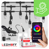 Girlanda ogrodowa świetlna SMART 14,6m + 15x żarówka LED RGB TUYA
