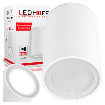 Oprawa sufitowa natynkowa tuba GU10 okrągła biała IP44