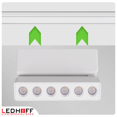 Lampa LED reflektor do szyny magnetycznej 6W punktowa BIAŁA 4000K oprawa regulowana