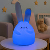 Lampka nocna LED dla dzieci KRÓLIK wielokolorowe światło RGB miękki silikon