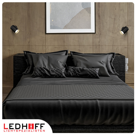 Lampa sufitowa Kinkiet pojedynczy GU10 czarny LINEA