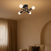 Lampa sufitowa czarna metalowa E27 ozdobna 4-punktowa
