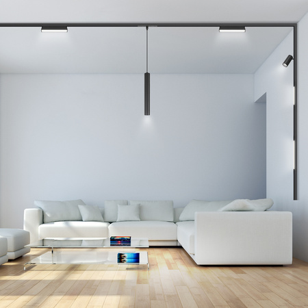 Lampa liniowa LED do szyny magnetycznej M20 18W 45cm czarna 3 BARWY ŚWIATŁA