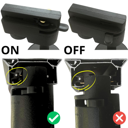 Oświetlenie szynowe czarne 3x lampa GU10 + szyna 1m