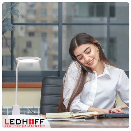 Lampka biurkowa LED biała 10W 3 barwy światła