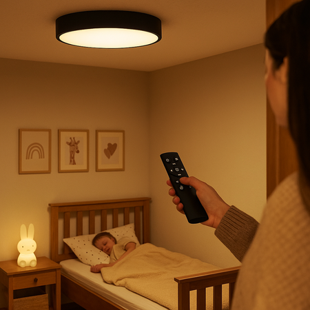 Plafon LED z PILOTEM Lampa sufitowa ŚCIEMNIANA 60cm