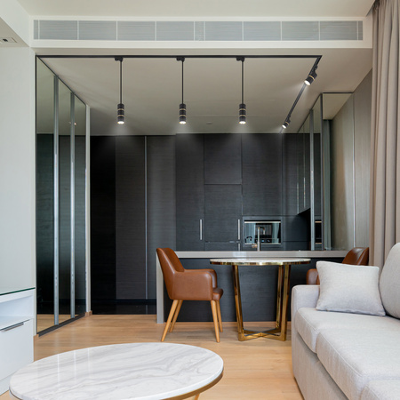 Oświetlenie szynowe czarny złoty 4x lampa GU10 szyna 2m