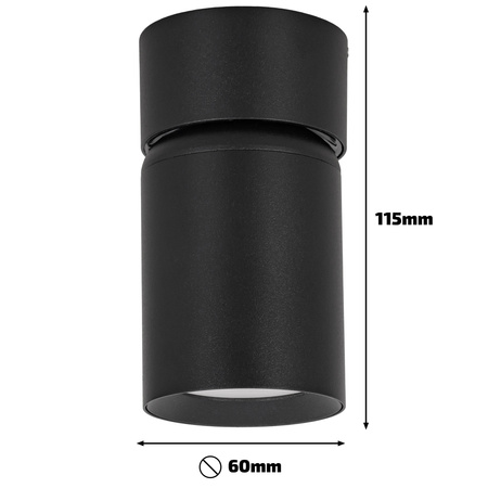 Kinkiet sufitowy pojedynczy Spot GU10 czarny