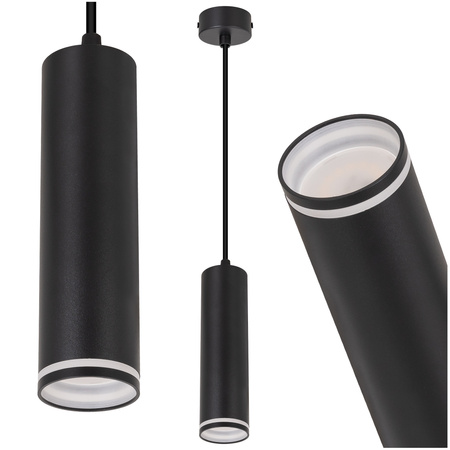 Lampa wisząca Tuba sufitowa oprawa LED GU10 czarna