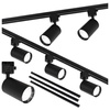 Oświetlenie szynowe czarne 5x lampa GU10 + szyna 3m