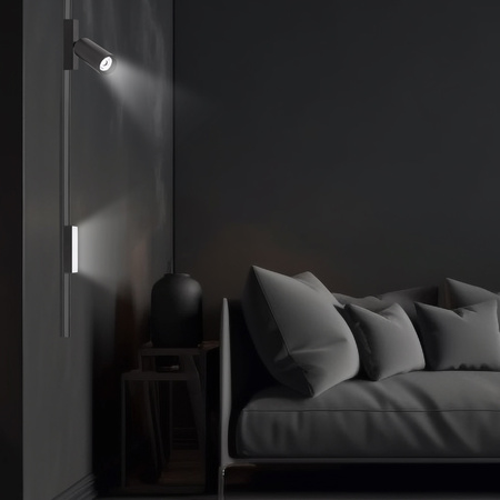 Lampa liniowa LED reflektor do szyny magnetycznej 6W CZARNA 4000K oprawa