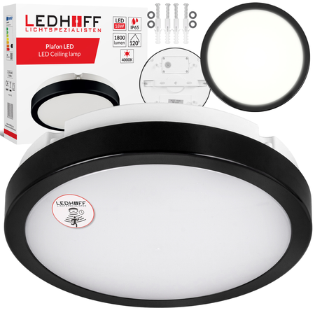 Plafon LED z CZUJNIKIEM RUCHU Lampa sufitowa 22cm ZEWNĘTRZNA