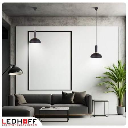 Lampa wisząca czarna złota E27 nad stół NOWOCZESNA