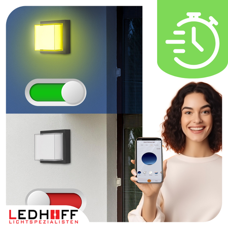 Lampa elewacyjna LED zewnętrzna Kinkiet ścienny kwadrat SMART RGB 10W