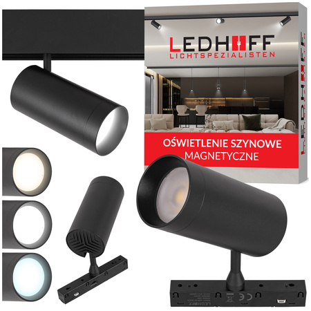 Lampa LED Reflektor SPOT 20W szynowy magnetyczny ruchomy REGULACJA światła