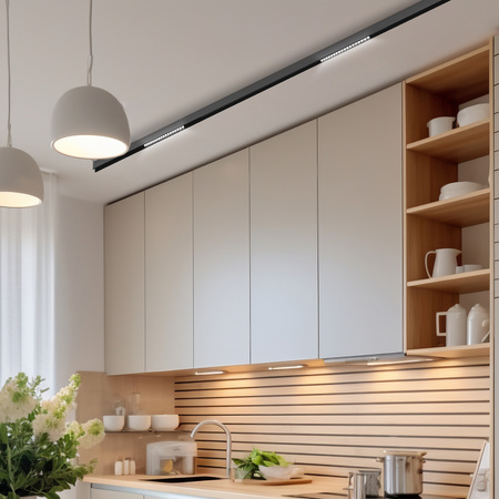 ZESTAW M20 LED 3x Lampa punktowa 18W + 3x lampa punktowa 6W 3 BARWY ŚWIATŁA + 2x szyna magnetyczna 1m + łącznik