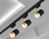 Oświetlenie szynowe czarno-złote 3x lampa GU10 + szyna 1m