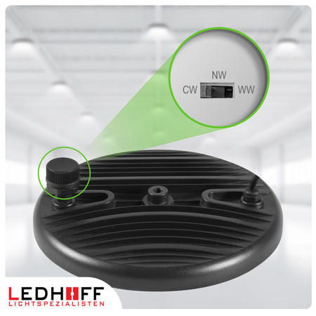 Lampa przemysłowa LED HighBay UFO 100W 3 barwy światła na magazyn halę