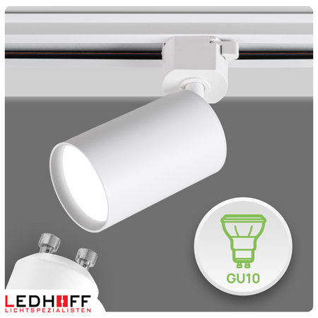 Oświetlenie szynowe białe reflektor GU10 x5 szyna 2m